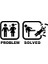 Problem Solved Sticker 20 x 10 cm 1