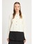 Düğmeli Triko Hırka Ekru 2