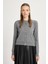 Düğmeli Triko Hırka Antrasit 2
