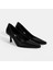 Kadın Siyah Deri Stiletto 1