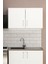 100 cm Beyaz Melamin Kaplama Mini Mutfak Üst Modül 100x32x60 cm Fonksiyonel Tasarım 7