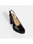 Kadın Siyah Slingback Platform Topuklu Rugan Ayakkabı 5