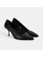 Kadın Siyah Deri Stiletto 1