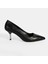 Kadın Siyah Deri Stiletto 2