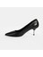 Kadın Siyah Deri Stiletto 3
