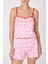 Pembe Kiraz Desenli Kadın Pijama Takımı 3415 5