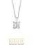 Beyaz Altın Sertifikalı Premium Created Taşlı 42 cm Tektaş Kolye 1