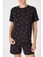 Siyah Çilek Desenli Kadın Pijama Takımı 3409 5