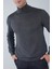 Erkek Yün Basic Yarım Balıkçı Yaka Triko Antrasit TR23KNOS23210_D58 3
