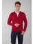 Polo Yaka Fermuar Detaylı Kırmızı Erkek Yün Triko TR23KNOS23211_D24 1