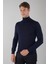 Erkek Yün Basic Yarım Balıkçı Yaka Triko Lacivert TR23KNOS23210_D39 4