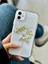 Iphone 11 Uyumlu Şeffaf Buket Simli Çiçek (Gerçek Çiçek) Epoksili Telefon Kılıfı 2