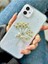 Iphone 11 Uyumlu Şeffaf Buket Simli Çiçek (Gerçek Çiçek) Epoksili Telefon Kılıfı 4
