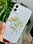 Iphone 11 Uyumlu Şeffaf Buket Simli Çiçek (Gerçek Çiçek) Epoksili Telefon Kılıfı 5