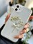 Iphone 11 Uyumlu Şeffaf Buket Simli Çiçek (Gerçek Çiçek) Epoksili Telefon Kılıfı 8