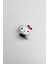 Gümüş Rengi Mineli Inci Detaylı Kedi Broş (3cm) 3