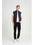 Lacivert Slim Fit Erkek Yelek 4