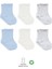 Bistyle 6'lı Basic Penye Soket Çorap 10101 Mavi Ekru Gri 1
