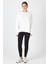 Ekru Bisiklet Yaka Oversize Kadın Sweatshirt 9152M 8