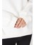 Ekru Bisiklet Yaka Oversize Kadın Sweatshirt 9152M 9