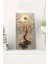 Dekoratif Ağaç ve Ay Desenli Mdf Dikdörtgen Duvar Saati – 30X60 cm Uv Baskı– USD092 1