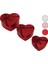 3pcs Kalp Parlak Renkli - Kabartma Desen Karton Hediye Kutusu Kurdelalı 15-18-21CM (5224) 1