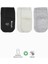 Bistyle Basic Kaymaz Penye Soket Çorap 3'lü BS10106 Siyah Ekru Gri 1