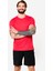 Domyos Erkek Kısa Kollu Fitness Tişörtü - Yuvarlak Yakalı - Kırmızı 1
