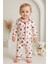 Kız Çocuk Kalpli Önden Düğmeli Pamuklu Pijama Takımı 2
