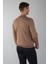 Camel Yarım Balıkçı Yaka Fermuar Detaylı Jakarlı Erkek Triko TR23K23208_D70 2