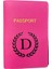 Harf Tasarımlı Deri Pasaport Kılıfı D 1