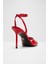 Kaiasien Sandalet Yüksek Topuklu Sandalet - Kırmızı 2