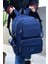 Çok Gözlü Geniş Hacimli Yağmur Suyu Itici Özellikte Fonksiyonel Lacivert Unisex Sırt Çantası 1