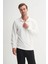 Regular Fit Dik Yaka Mevsimlik 3 Iplik SWEATSHIRT-53470 2