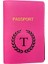 Harf Tasarımlı Deri Pasaport Kılıfı T 1