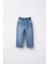 Kız Çocuk Kalp Cepli Denim Kot Pantolon Mavi 6