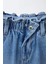 Kız Çocuk Kalp Cepli Denim Kot Pantolon Mavi 9