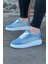 Buz Mavi Kot Kumaş Erkek Casual Ayakkabı 1