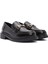 Kadın Siyah Tokalı Maskülen Loafer 25AFD400118 3