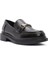 Kadın Siyah Tokalı Maskülen Loafer 25AFD400118 6