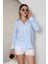 Mavi Oversize Kadın Gömlek 1