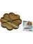 Akasya Yuvarlak 4 Kalp Bölmeli Ahşap Servis Sunum Tepsi - Tahtası 21 x 1.4cm (5224) 1