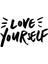 Love Yourself Sticker 10 x 6 cm 1