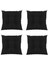 Elite Siyah Kombin Pofudik Kare Sandalye Minderi 40 x 40 cm 4'lü 1 Adet 1