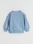 Lcw Kids Mavi Bisiklet Yaka Fırfırlı Kız Çocuk Sweatshirt 2