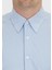Açık Mavi Çizgili Regular Fit Klasik Pamuk Karışımlı Gömlek 4