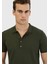 Haki Polo Yaka Düz Örgü Triko 3