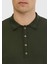 Haki Polo Yaka Düz Örgü Triko 4