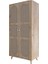 Bali Bohem Jüt 2 Kapaklı Gardırop – Jüt Kumaş Mdf Kapaklı, Meşe 4