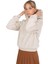 Taşlı Peluş Sweat - Ekru 2